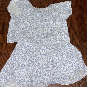 J crew for kids crewcuts size8 top and skirt with underpants